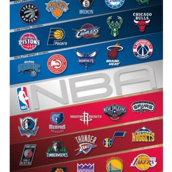 🔥 New NBA Logos 16 Wall Poster🔥 - Picture 2 of 4